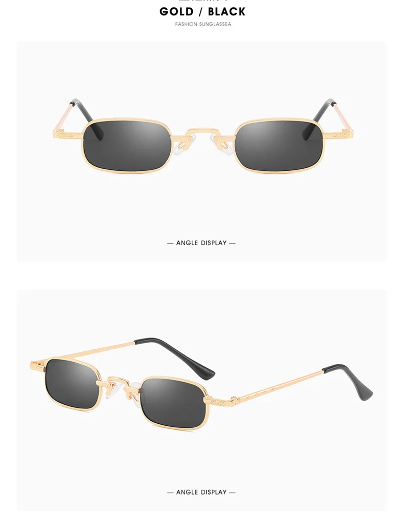 Винтажные стимпанк Солнцезащитные очки Мужские брендовые дизайнерские черные красные солнечные очки Женские Модные прямоугольные маленькие солнцезащитные очки Панк очки UV400