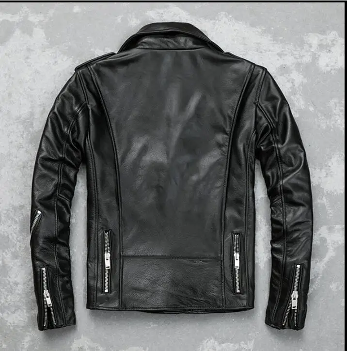Новые европейские и американские кожаные куртки мужские короткие модные уличные тонкие Локомотив мужская кожаная куртка с отворотом