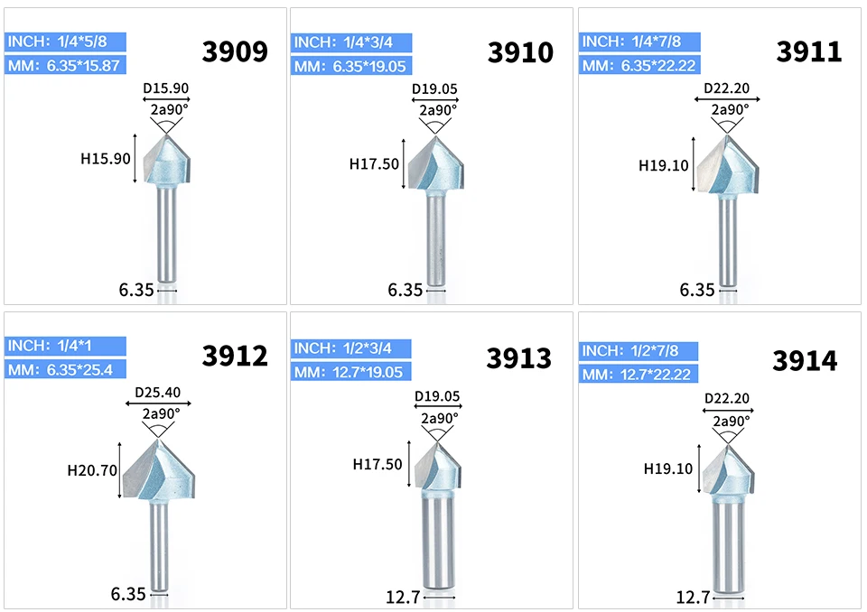 1 шт. 1/2 1/4 Shk фрезы промышленного класса для дерева 90 градусов V тип долбежный резак Вольфрам деревообрабатывающий резной инструмент