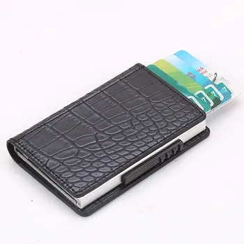 

Men ID Credit Card Holder Protector Wallet Card Holder Package Box Leather Porta Carte Di Credito #415