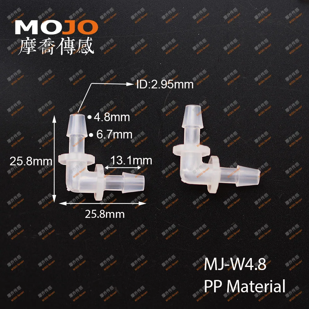 

2020 Free shipping!!MJ-W4.8 Elbow barbed type diameter for 4.8mm min out diameter pipe connector (100pcs/lots)