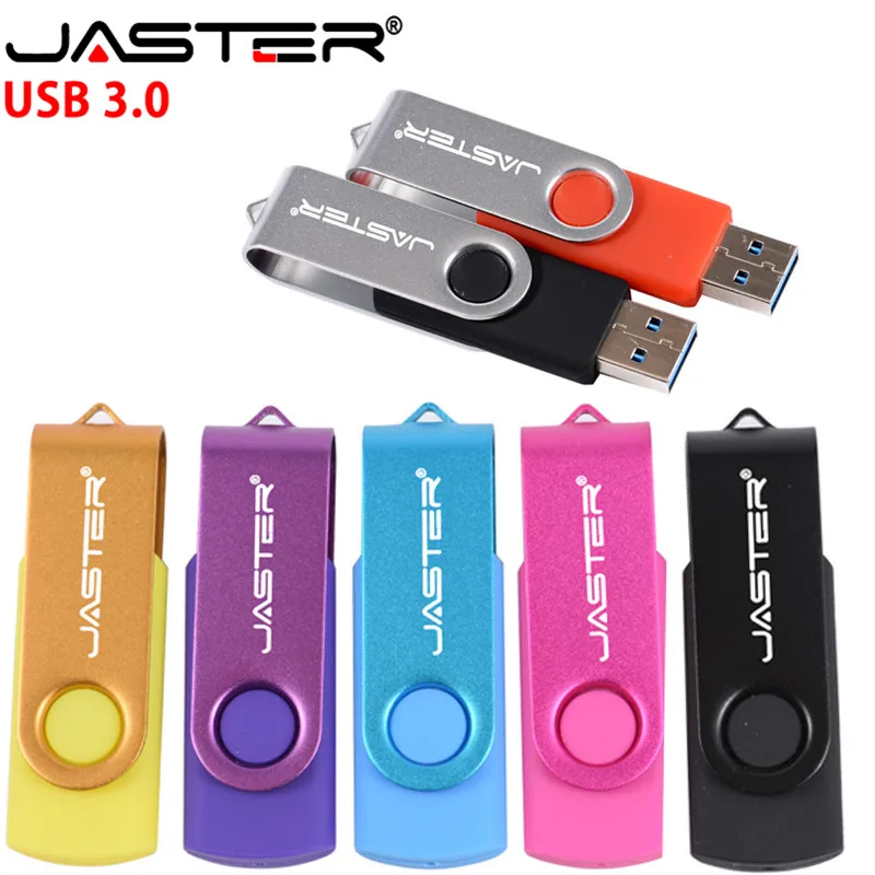 JASTER USB 3,0 Мини Поворотный цветной USB флеш-накопитель 128 Гб 64 ГБ 32 ГБ 16 ГБ 8 ГБ 4 ГБ Хорошее качество креативная флешка