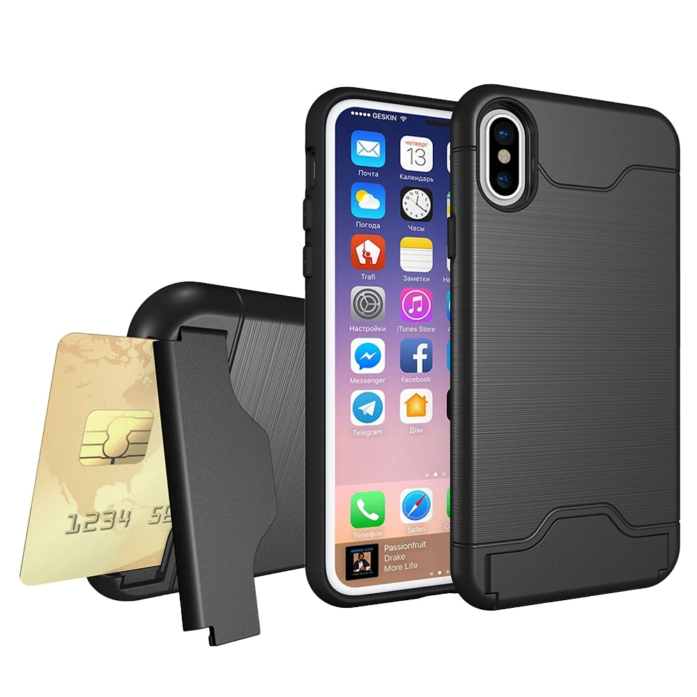 Heavy Duty Protection Shockproof Defender Wallet Case Card