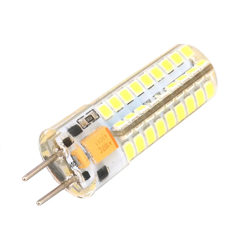 50 шт. высокое Яркость GY6.35 7 Вт 72smd 2835 Светодиодная лампа AC/DC12V LED Силиконовые Кристалл лампочка белый теплый белый