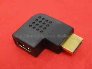 

10pcs/lot Chenyang Vertical Right Angled HDMI 1 4 Male to Female Adapter