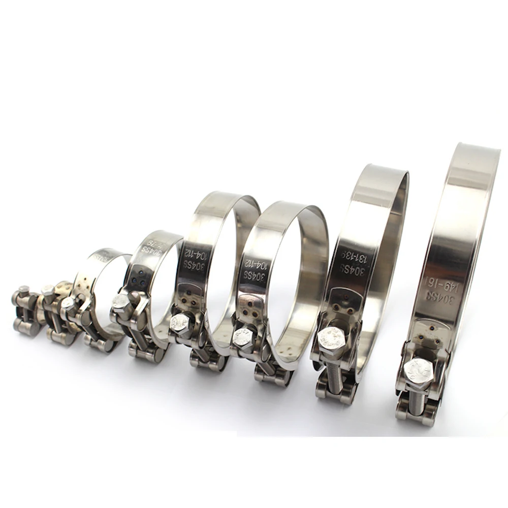 2x Heavy Duty Stainless Hose Clamps Clip Bracket Screw Band Gear Swivel
