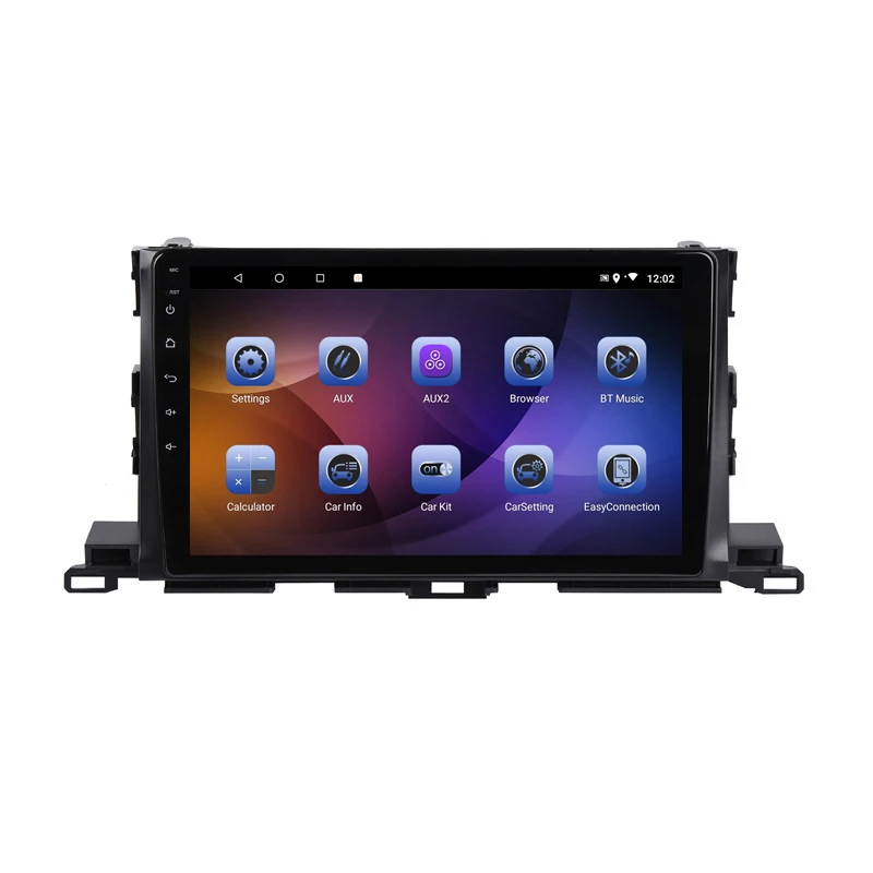 Sale 10" 4G RAM 2.5D IPS 8 Core Android 9.1 Car DVD Multimedia Player GPS For Toyota Highlander 2015 2016 2017 audio radio navigation 1