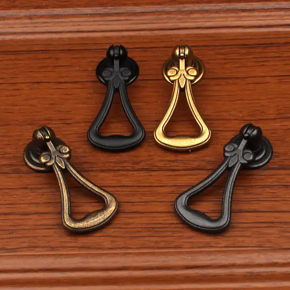 Dresser Knobs Gold Black Gray Antique Bronze Cabinet Ring Pulls