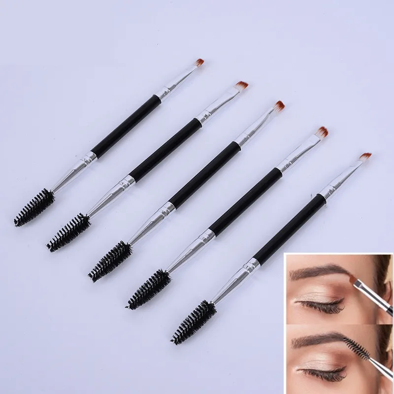 المهنية فرش للماكياج الحاجب فرشاة + الحاجب مشط Spoolie فرشاة الحاجب ماكياج فرش الجمال أساسيات مزج العين