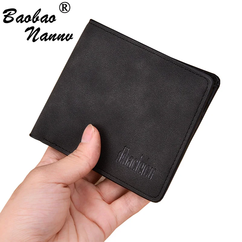 

Men Wallets New 2019 Vintage Man Wallet Male Slim Top Quality Leather Wallets Thin Money Dollar Card Holder Purses for Men Male