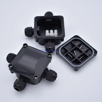 

1 in 2 out IP68 Waterproof Connectors Cable Wire Junction Box outdoor led connector PG11 20pcs/lot 6.5-10.5MM cable Freeshipping