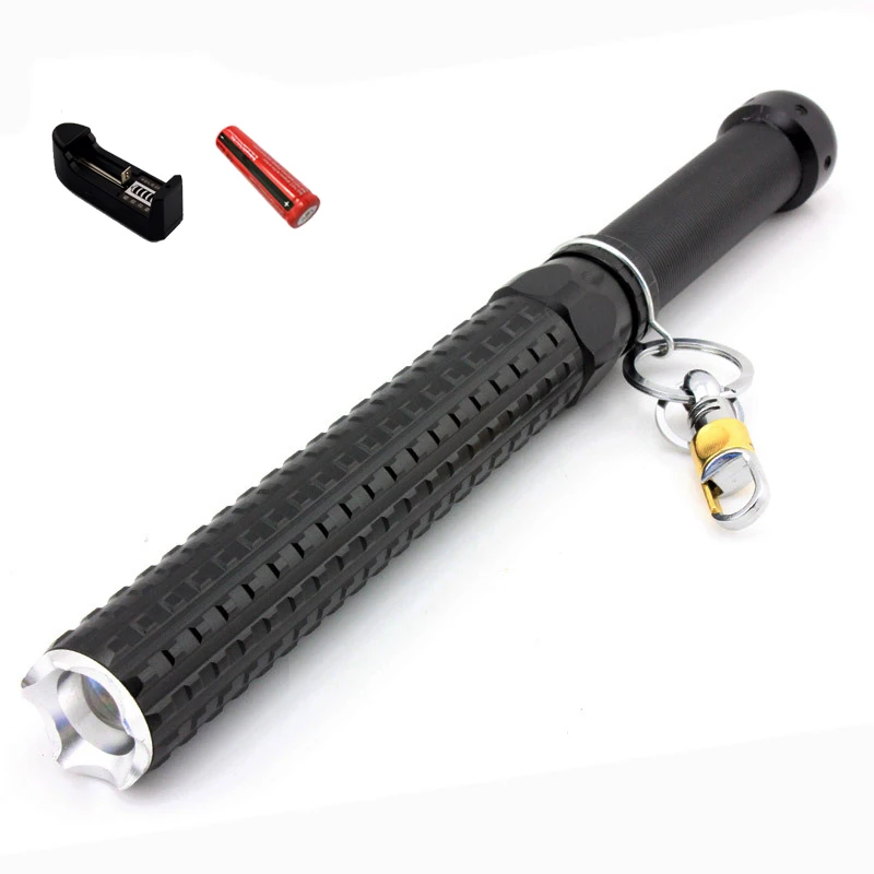 Cree Q5 Self Defense telescopic baton Led Flashlight Tactical Defensive