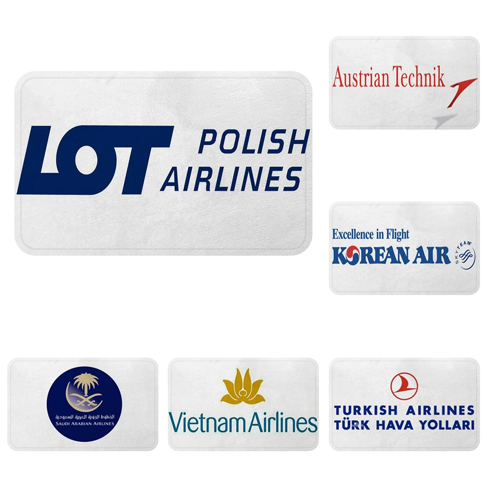 

Lot Polish Vietnam Austrian Turkish Saudi Airlines Mat Bath Carpet Decorative Anti-Slip Mats Room Car Rugs Door Home Decor Gift