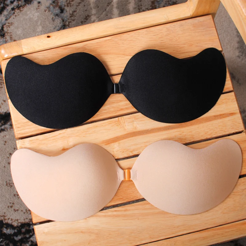 Fly Bra Strapless Silicone Push Up Invisible Bra Self Adhesive Backless Bralette Crop Top Plus Size Bra Nipple Cover Pastie