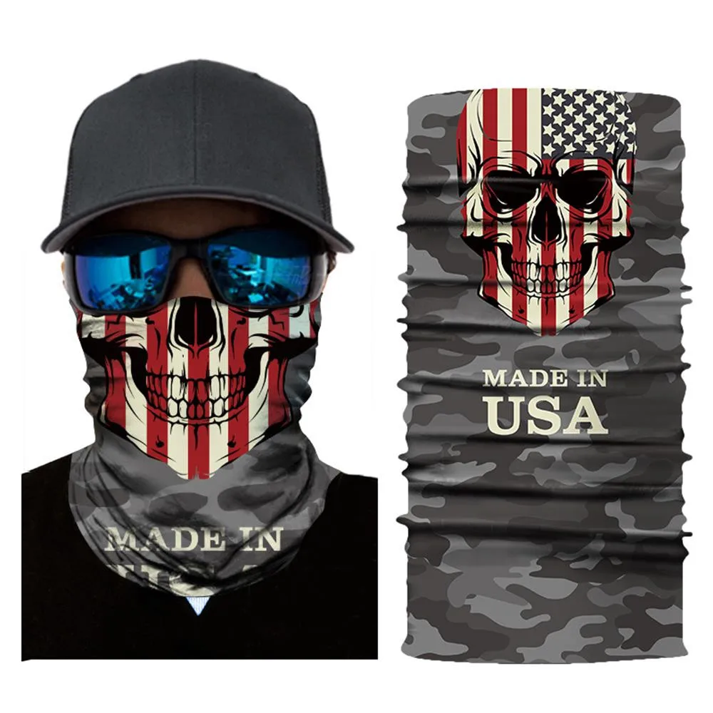 

Motorcycle Bike Face Mask Skull Head Scarf Neck Warmer Face Shield Ski Balaclava Headband Windproof halloween Man Outdoor Mask