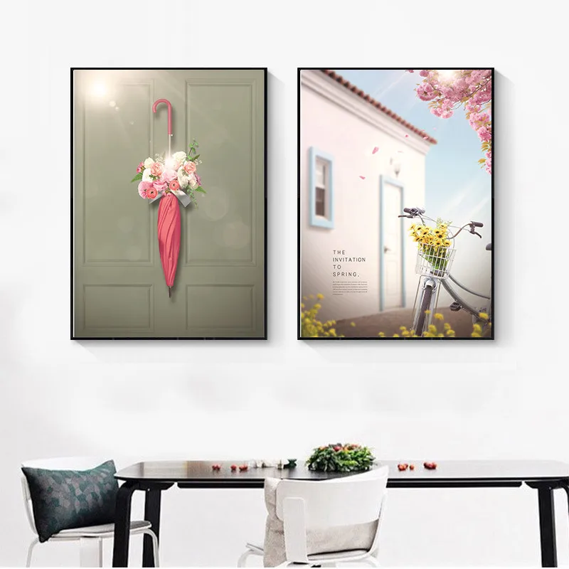 Landscape Nordic Canvas Painting Wall Art Nordic Home Decor Nordic Living Room Print Still Life Scenery Poster Decor Painting