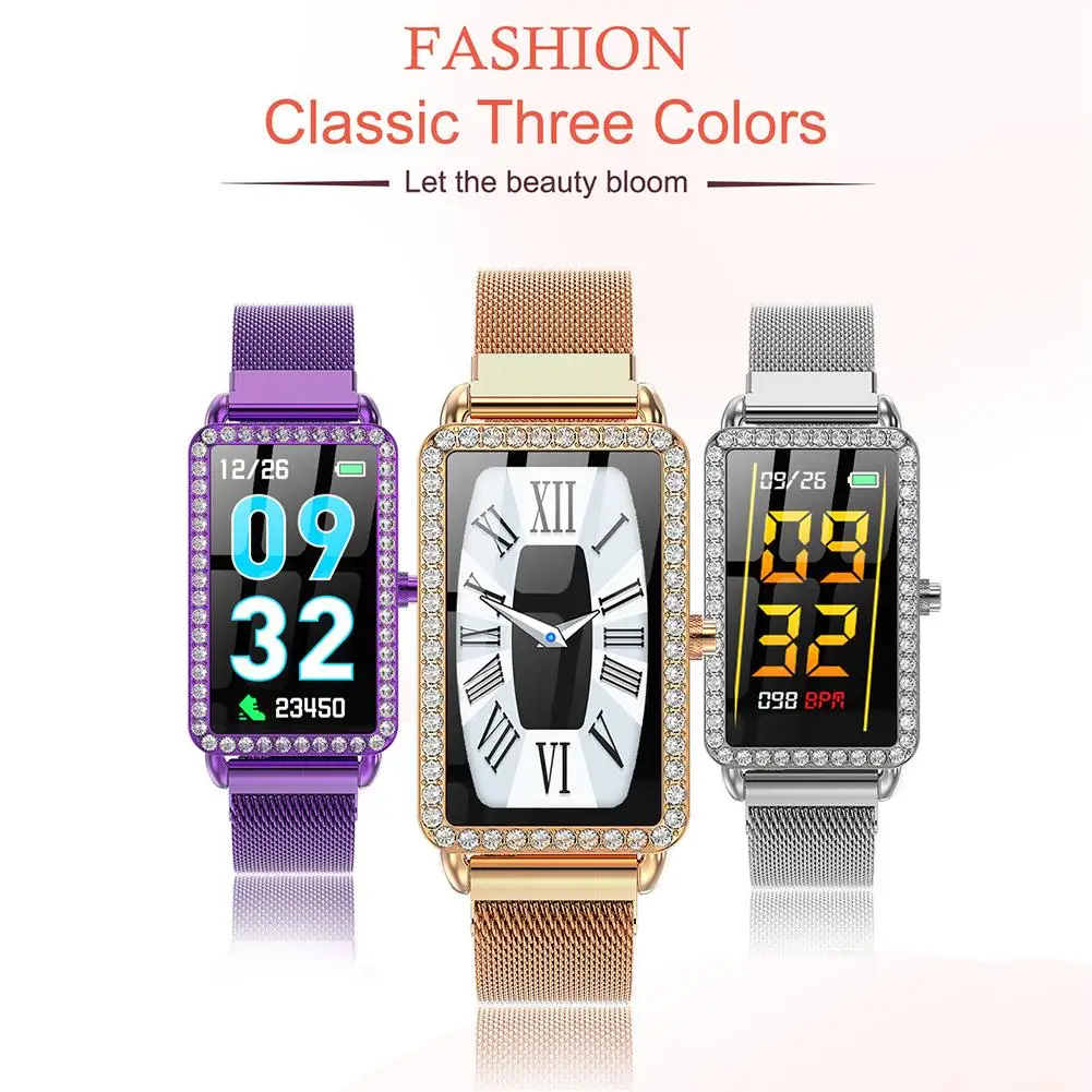 

A88 Ladies Smart Heart Rate Health Sleep Monitoring Smart Bracelet Waterproof Step Counter Call Reminder Swimming Wristband Watc