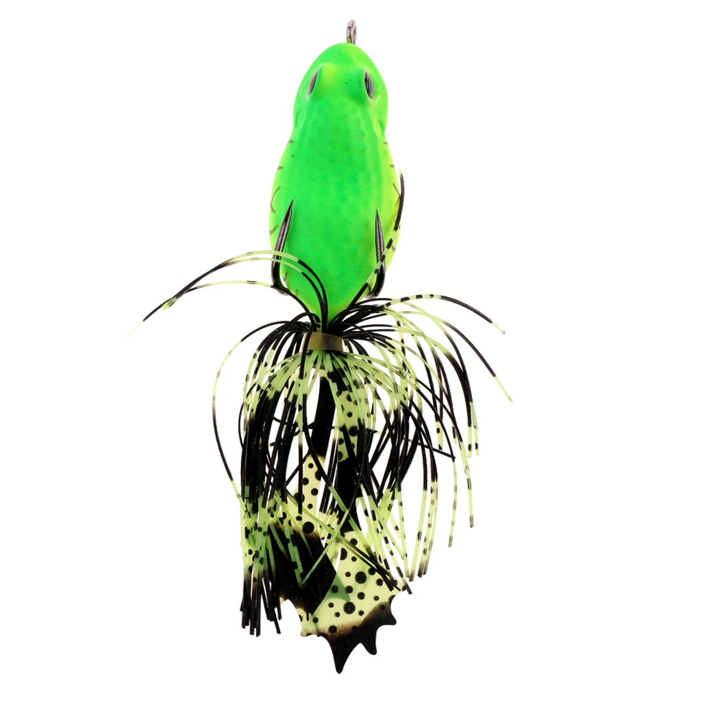 3D Frog Soft Fishing Lure Bait Floating Crankbaits Bass Pike Perch Catfish Snakehead Topwater Hollow Body Artificial Lures