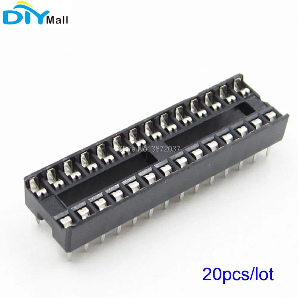 

20pcs/lot 28 Pin 28P DIP IC Socket Seat Narrow Body