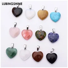 Мульти Стиль 12 шт./лот ассорти в форме сердца кулон крест из натурального камня Луна Подвески Подвеска для ожерелья ювелирные изделия для женщин
