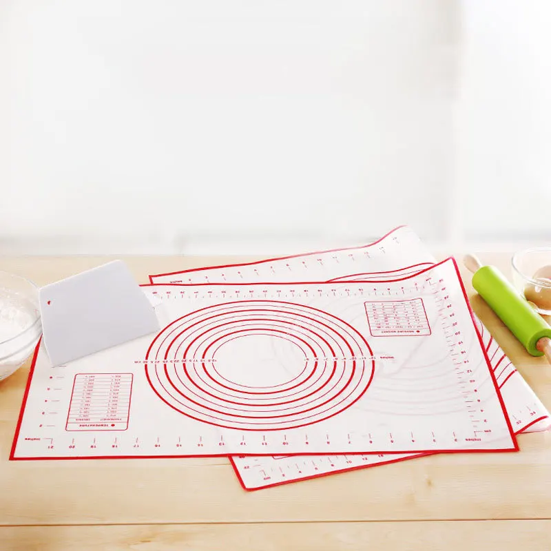 Non-Stick Silicone Baking Mat Pad Flour Rolling Scale Pastry Cake Bakeware Paste Table Sheet Kitchen Tools Placemat Coaster Mesa