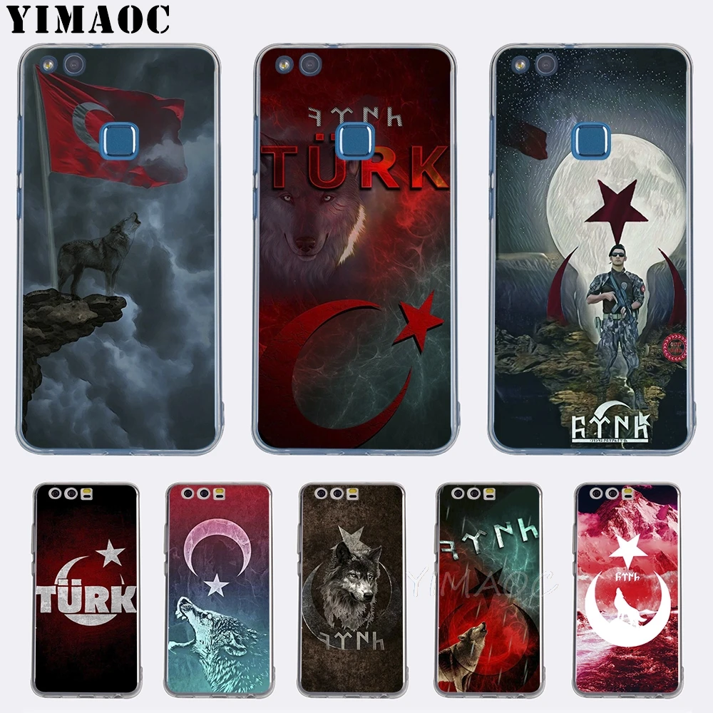 YIMAOC turkey turkish flag Soft TPU Cover for Huawei Honor 6A 7X 7A Pro 8C Mate 10 Note 9 Lite Y6 Y9 Y7 Prime 2018 Cases |