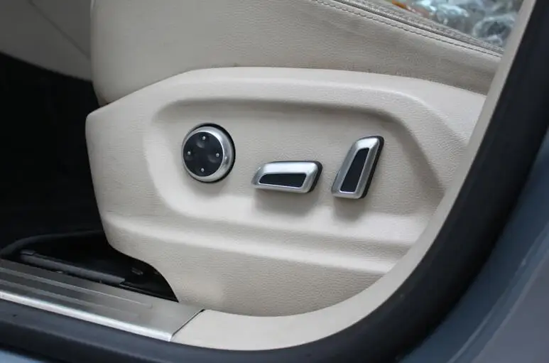 

For 2009-2012 Audi A6L A4L Q5 A7 Q3 Car Interior Decor Auto Seat adjustment button switch trim 6PCS/SET Wh