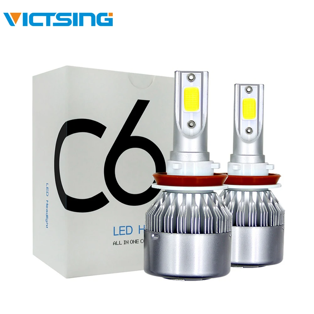 

VicTsing NEW Arrivals Car Lights Bulbs LED H11 LED Auto Headlights 12V LED Light H11 Led Bulb Headlights COB Auto Replacements