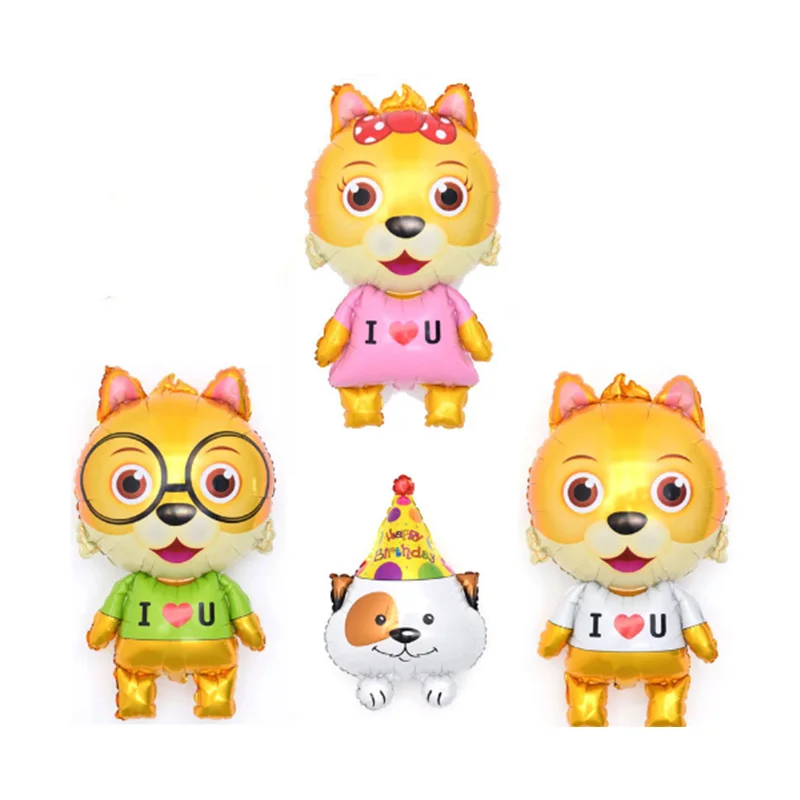 

Large Super Cute Baby Dog Cartoon Boy Girl Foil Balloons I Love You Wedding Birthday Baby Shower Decoration Party Supplies