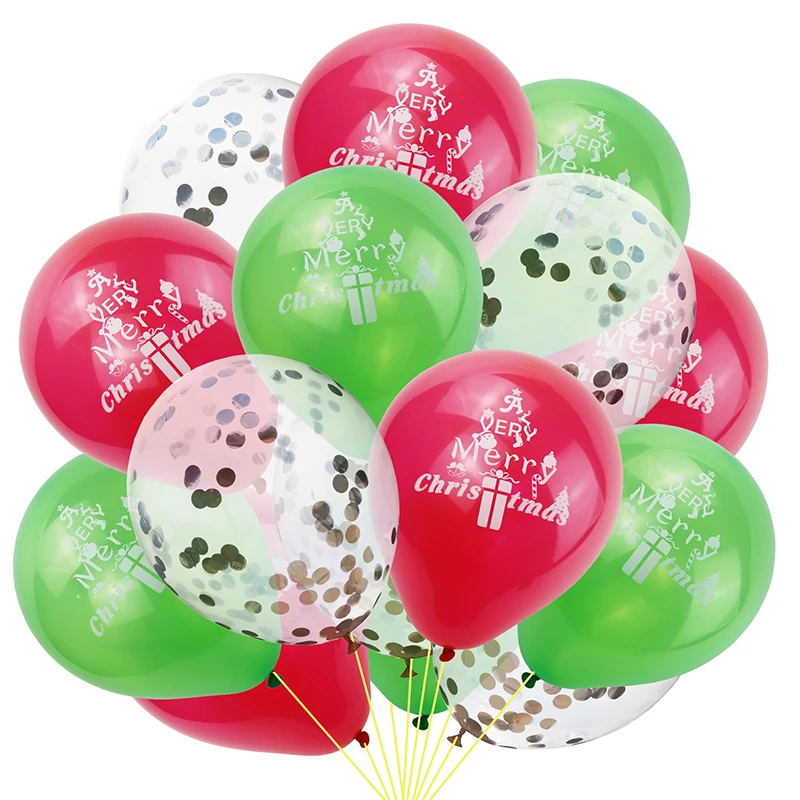 10Inch Red Green Merry Christmas Latex Balloons Confetti Balloon Helium Balls Christmas Party Decorations Happy New Year 10Inch Red Green Merry Christmas Latex Balloons Confetti Balloon Helium Balls Christmas Party Decorations Happy New Year