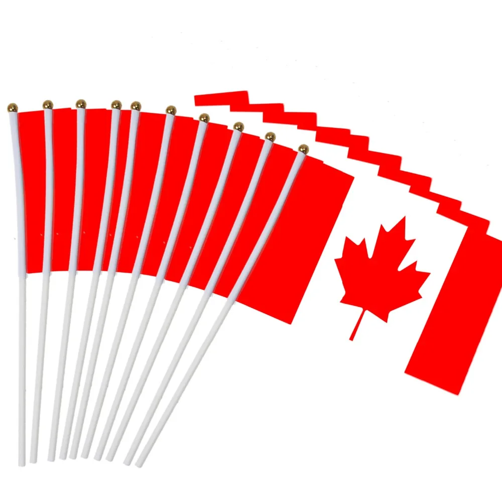 10 шт. канадские маленькие флаги 14 х21 см|hand waving flags|national flagflags national |