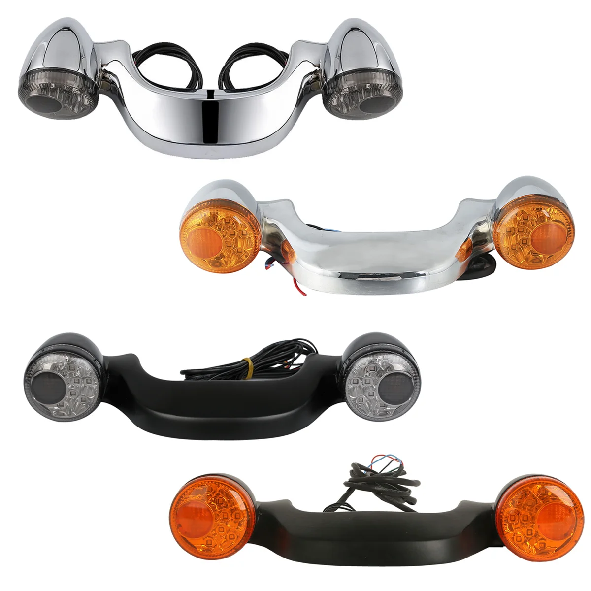 

Bullet Rear Brake LED Light Bar Turn Signal For Harley Street Road Glide FLTRX FLHX 2010-2018 11 Motorcycle