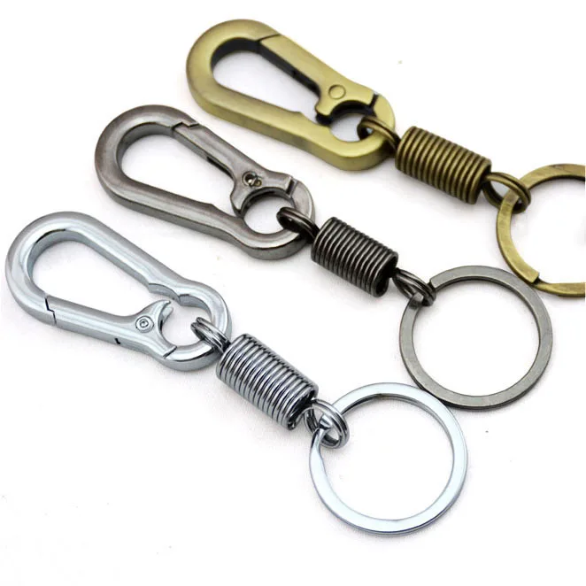Trigger Spring Snap Clip Keyring buckle Metal Key Ring Pendant