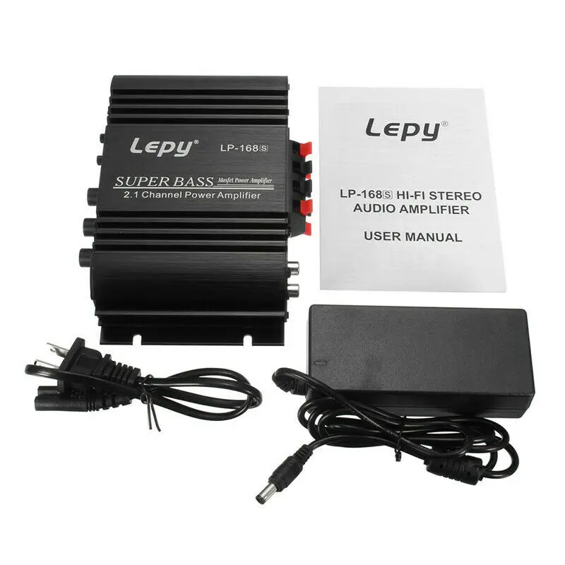 Lepy LP 168S домашний усилитель 2.1CH 2x45 Вт + 68 Выход сабвуфер аудио автомобильный HiFi