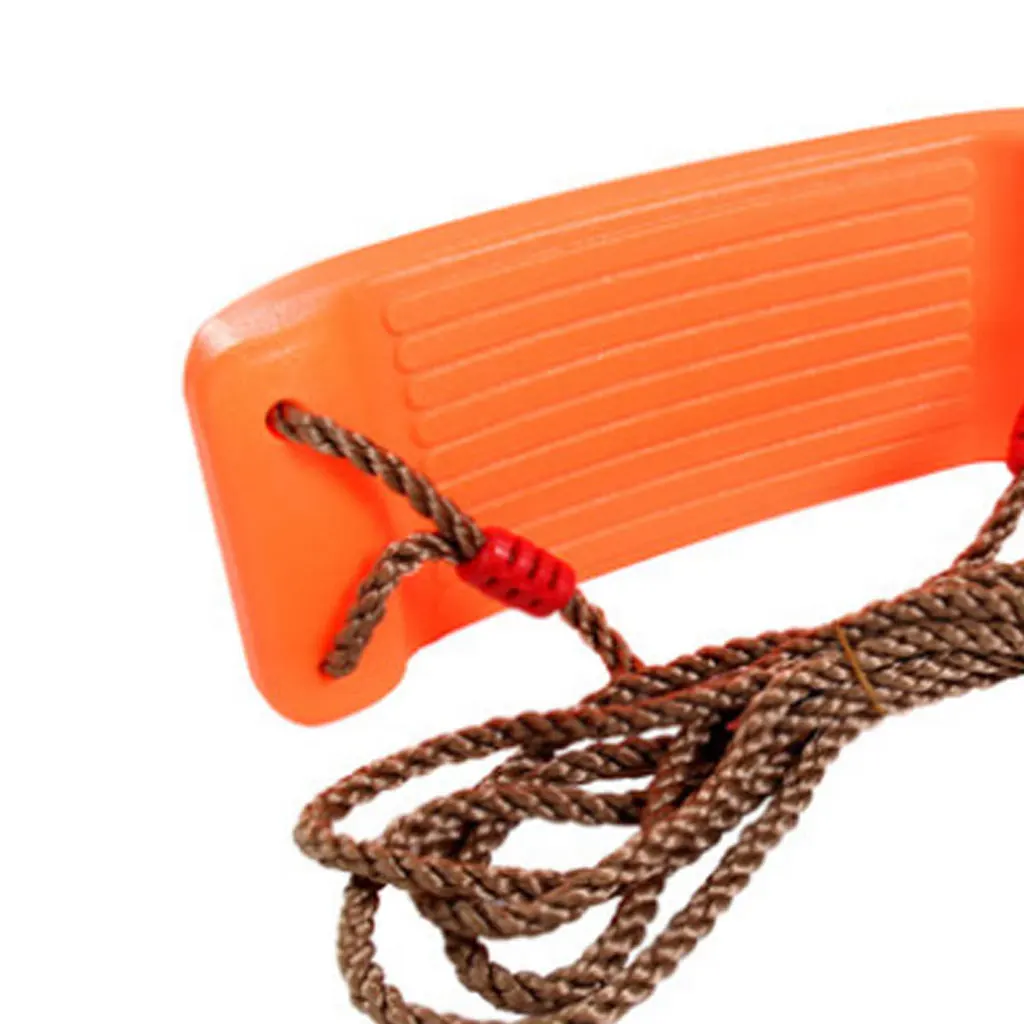Assento de Balanço Forte com Corda Interno e Externo Ajustável Conjunto Infantil Jardim Parque Diversão Laranja 6 Balanços brinquedo