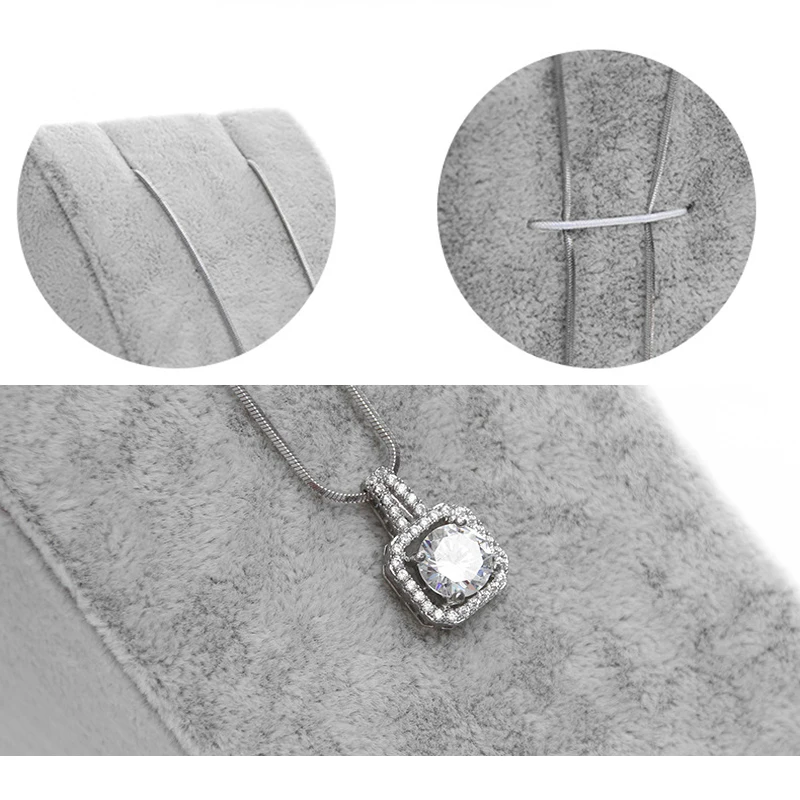  Velvet Jewelry Necklace Pendant Bracelet Earring Display Holder Stand Rack Show Case Black/Gray Col