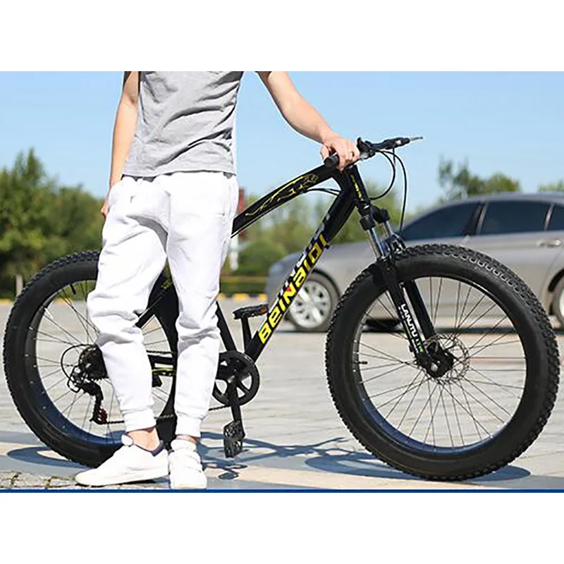 Best Aluminum Alloy Mountain Bicycle For Men And Women 24 Inch Cross Country Beach Snowmobile 4.0 Super Large Wheel Double Disc Brake 1