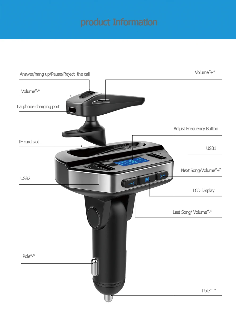 Bluetooth наушники Автомобильный mp3 плеер быстрый автомобиль FM Многофункциональный автомобиль беспроводной музыка автомобили аудио с интерфейсом USB N30D