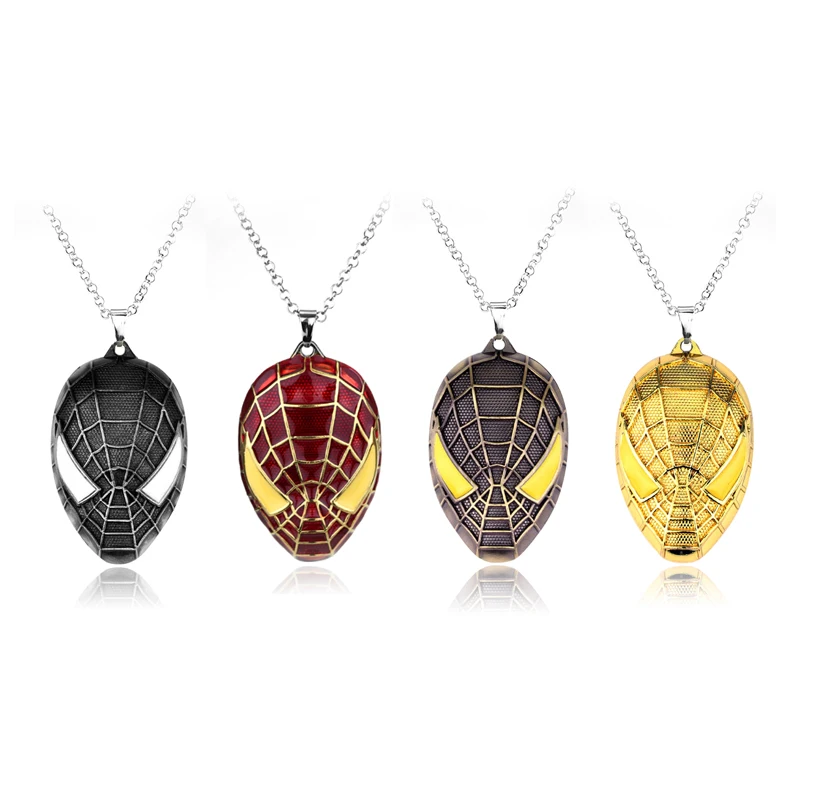 Super Hero Spider Man Necklace Marvel Comic Inspired Jewelry Avengers Pendant Necklaces