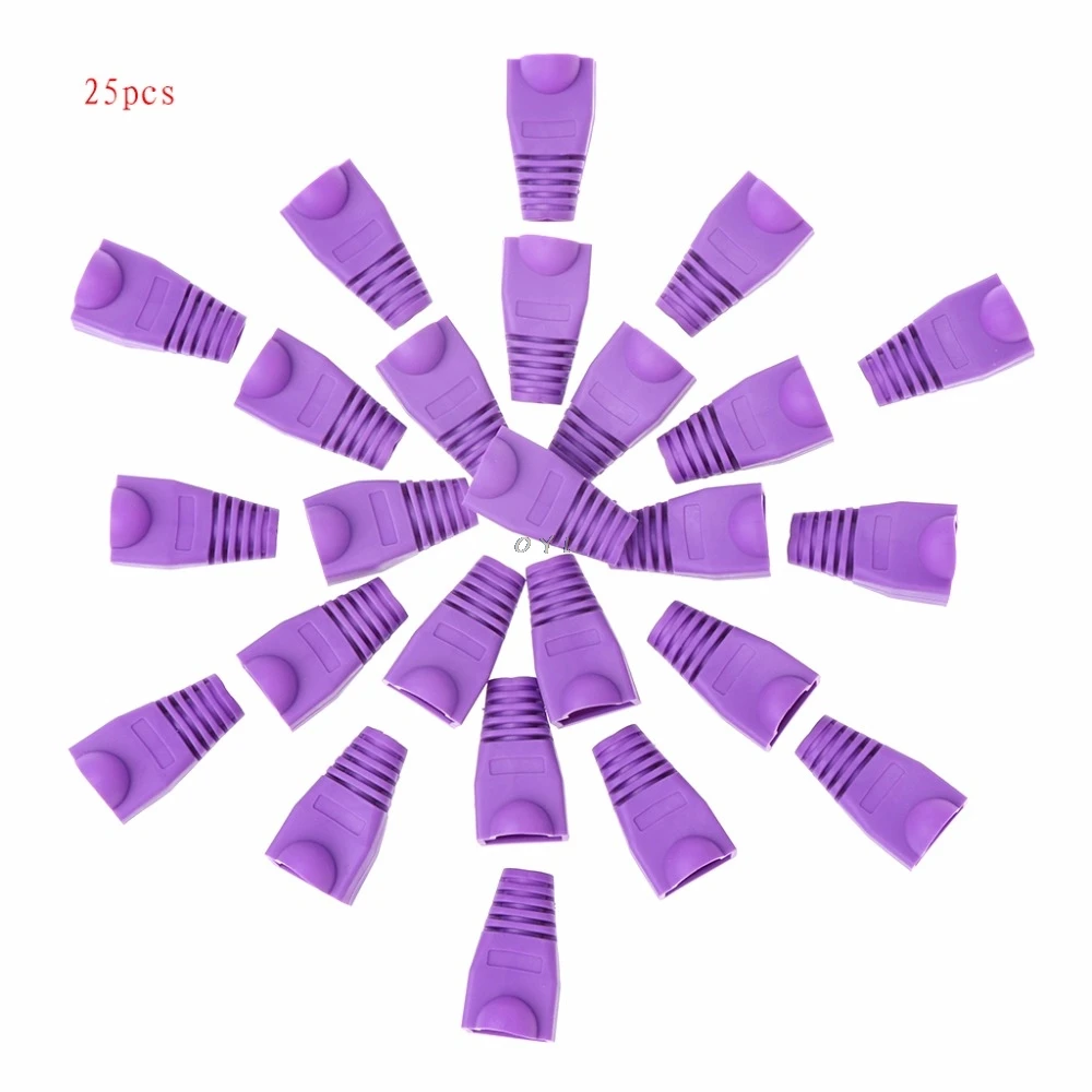 

25Pcs/Lot For RJ45 Cat6 Cat5E Network Cable Connector Plug Protective Caps Purple