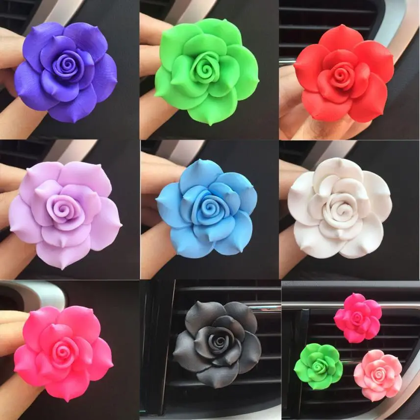 

Car Styling Car Accessories Wholesale Sottery Flower Air Outlet Fragrant Perfume Clip Freshener Diffuser Perfumes Automobiles