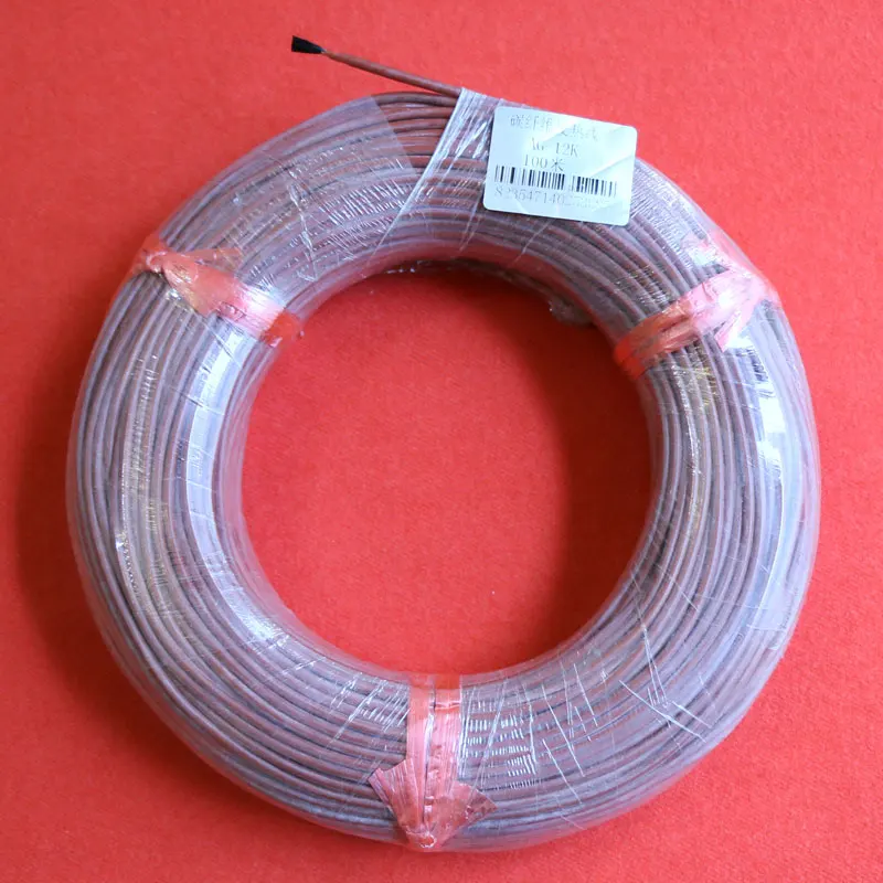 

100M 12K 33Ohm Pig Farm Heat Preservation Box Heating Floor Heating Cable System 3.0mm Carbon Fiber Wire Floor Silicone Hotline