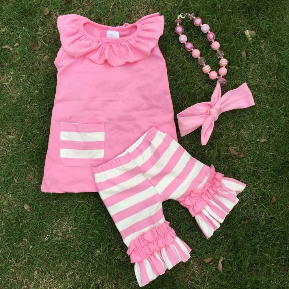 Barato ropa niña pequeña girls boutique ropa cortos de la la muchacha del con encanto pantalones cortos con collar y diadema|shorts sale|shorts goldshorts beach - AliExpress