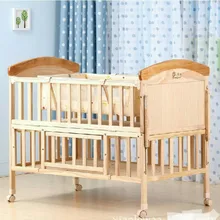 Детские кроватки, постельные принадлежности твердой древесины Детские гнездо многофункциональный с колыбели и москитная сетка тележка Детские лежак NAF люльки распродажа