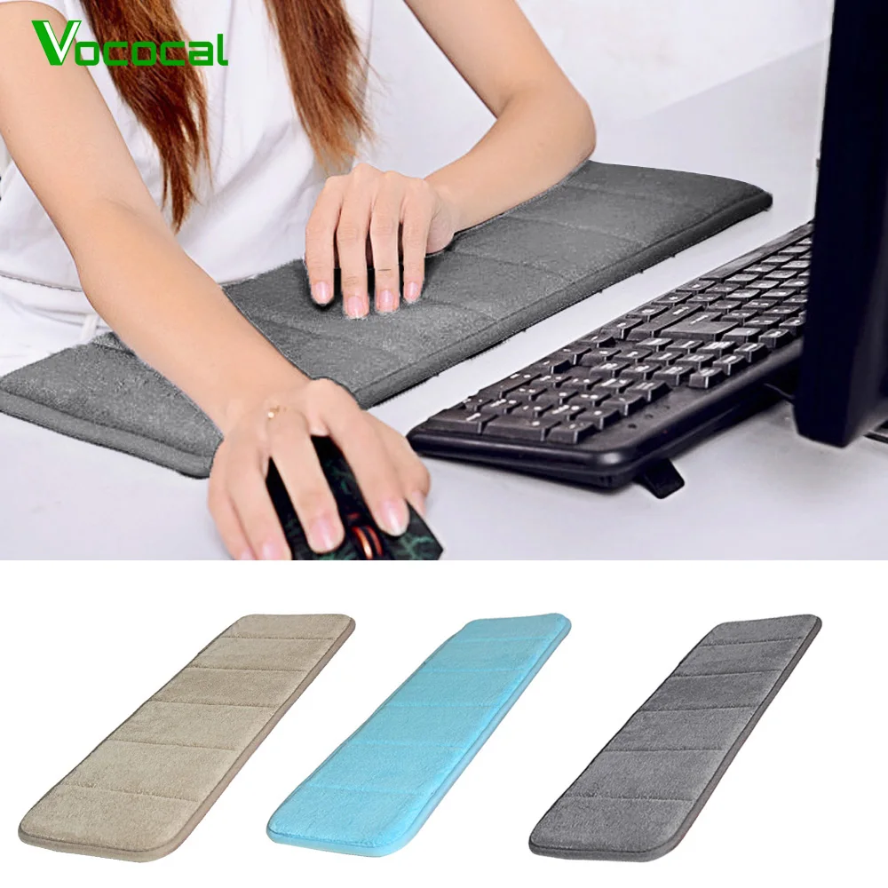 Wrist Pad Anti-slip Ultra Memory Cotton Keyboard Pad Soft Sweat-absorbent Computer Wrist Elbow Mat For Office Table Desktop