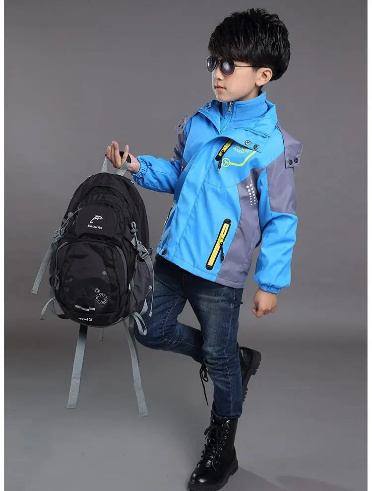 Съемная подкладка для детей, уличная куртка теплая ветрозащитная одежда с толстым пальто осенне-зимняя спортивная повязка термобелье для мальчиков