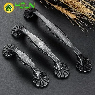 

2.5'' 3.75'' 5'' Vintage Dresser Pull Rustic Drawer Pull Handle Kitchen Cabinet Handles Door Pulls Knobs Antique Silver Black