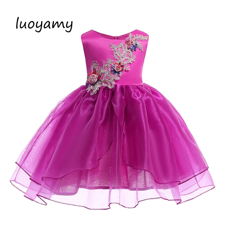 

luoyamy Flower Girl Dress Lace Wedding Party Dress 2018 Summer Princess Dresses Kids Christmas & Birthday Clothes Children Dress
