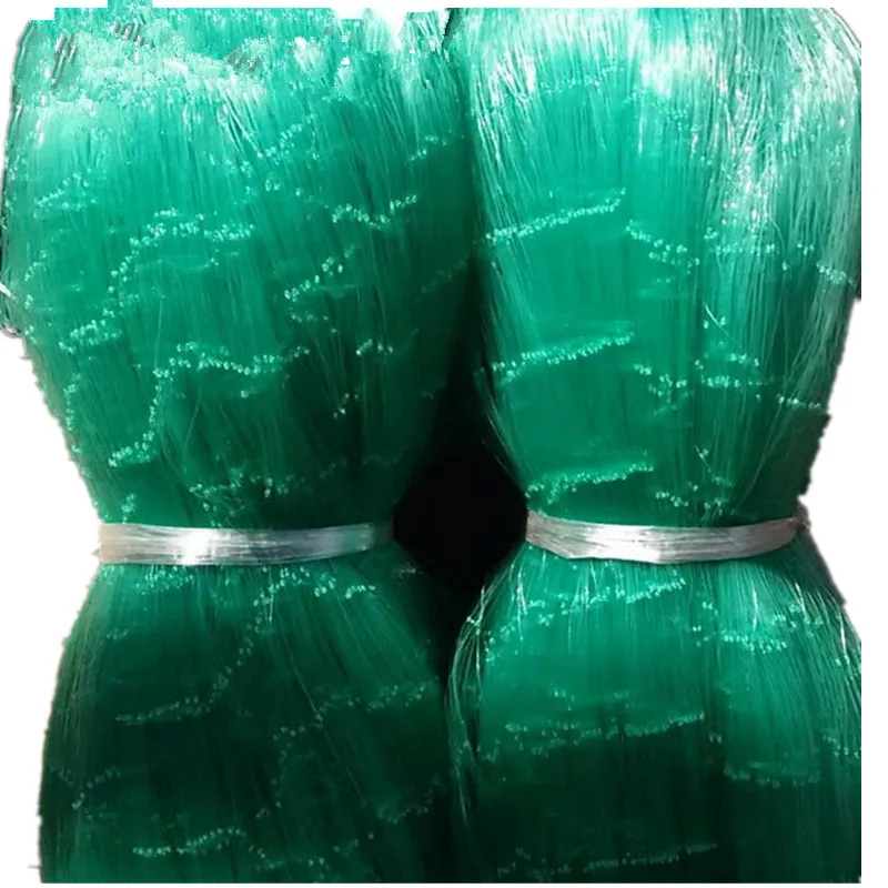 0.2mm-0.3mm Quality green thick semi-finished fishing nets sticky nets monofilament nylon net gill net rede de Fishing supplies 