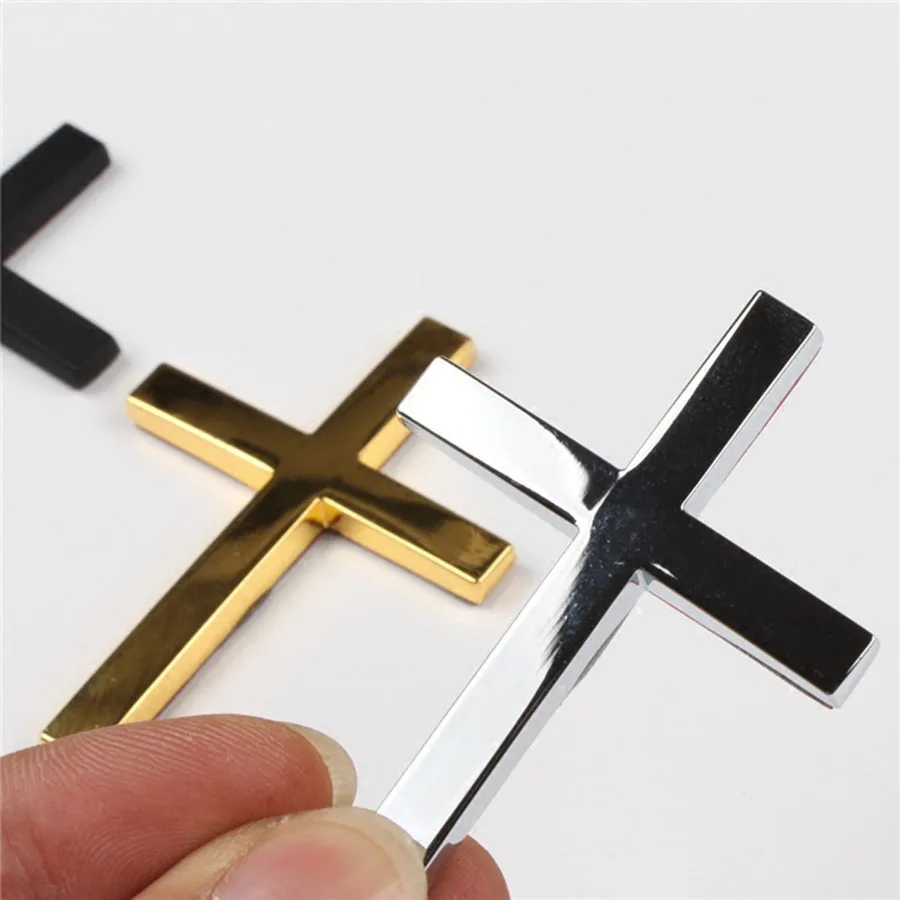 

Car Styling Metal Jesus Cross Trunk Emblem Badge Window Side Fender Decal Sticker for Camry RAV4 CRV Civic Accord Corolla Yaris